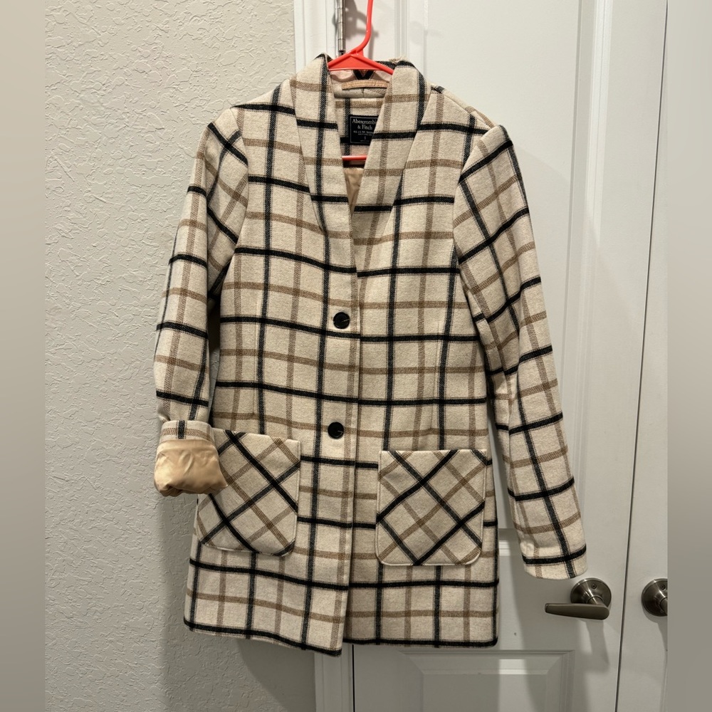 Abercrombie and Fitch Plaid Coat